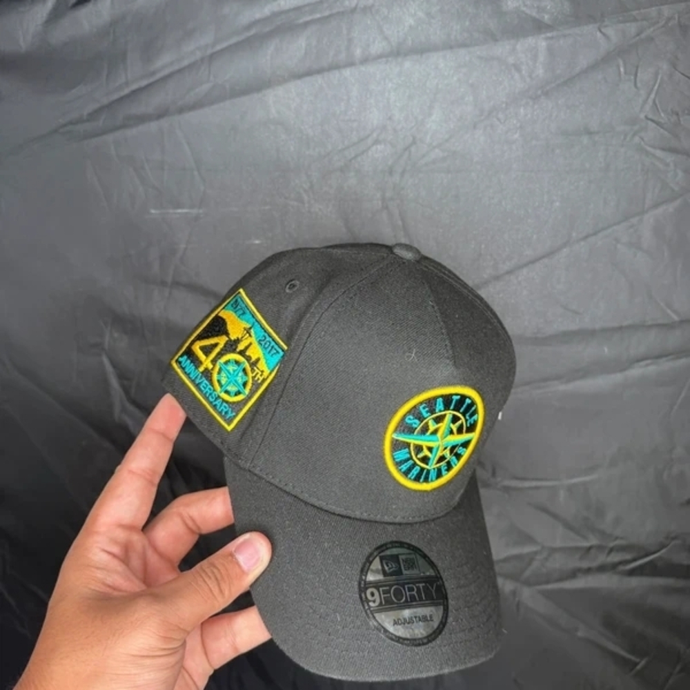 Seattle Mariners Black Patch 40th Anniversary 9FORTY Adjustable Cap